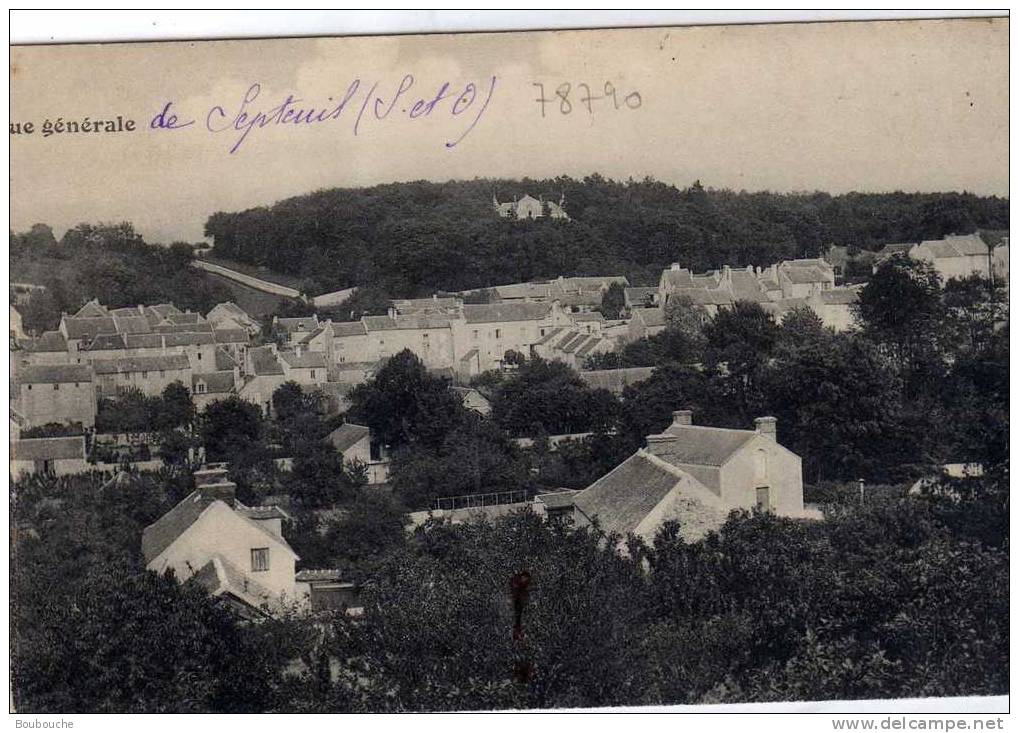 CPA (carte Photo?) Vue Générale De SEPTEUIL Peu Courante - Septeuil