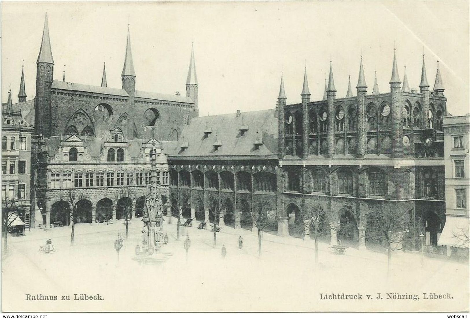 AK Lübeck Rathaus Gebäudeansicht ~1900 #13 - Lübeck