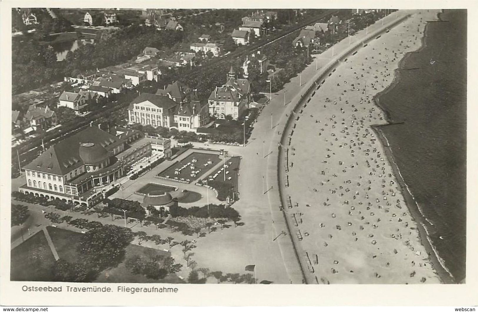 AK Lübeck Travemünde Luftaufnahme ~1951 #29 - Lübeck-Travemuende