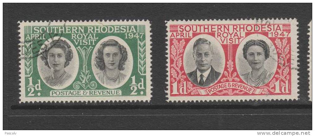 RHODESIE DU SUD Yvert 67 / 68 Oblitéré - Southern Rhodesia (...-1964)