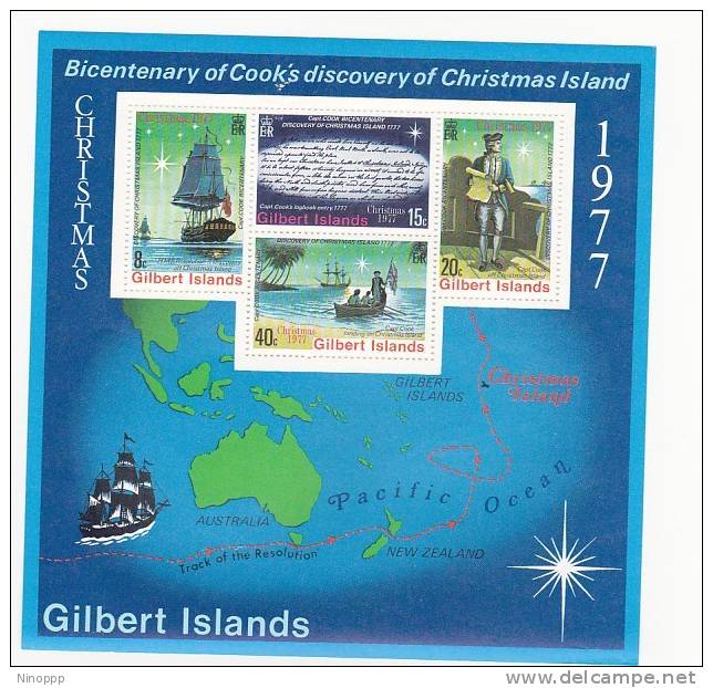 Gilbert Islands 1977 Cook Christmas MS MNH - Isole Gilbert Ed Ellice (...-1979)