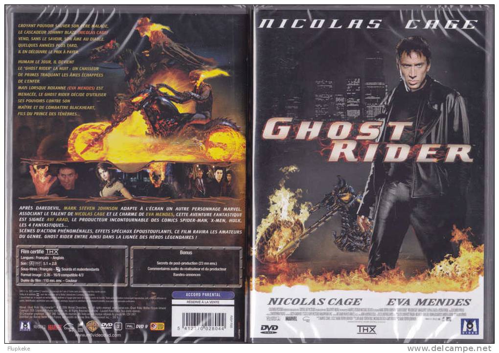 Dvd Zone 2 Ghost Rider  Vf + Vostf Neuf Et Scellé - Sciences-Fictions Et Fantaisie
