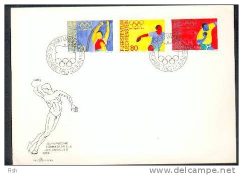 Liechenstein FDC (2) - Summer 1984: Los Angeles