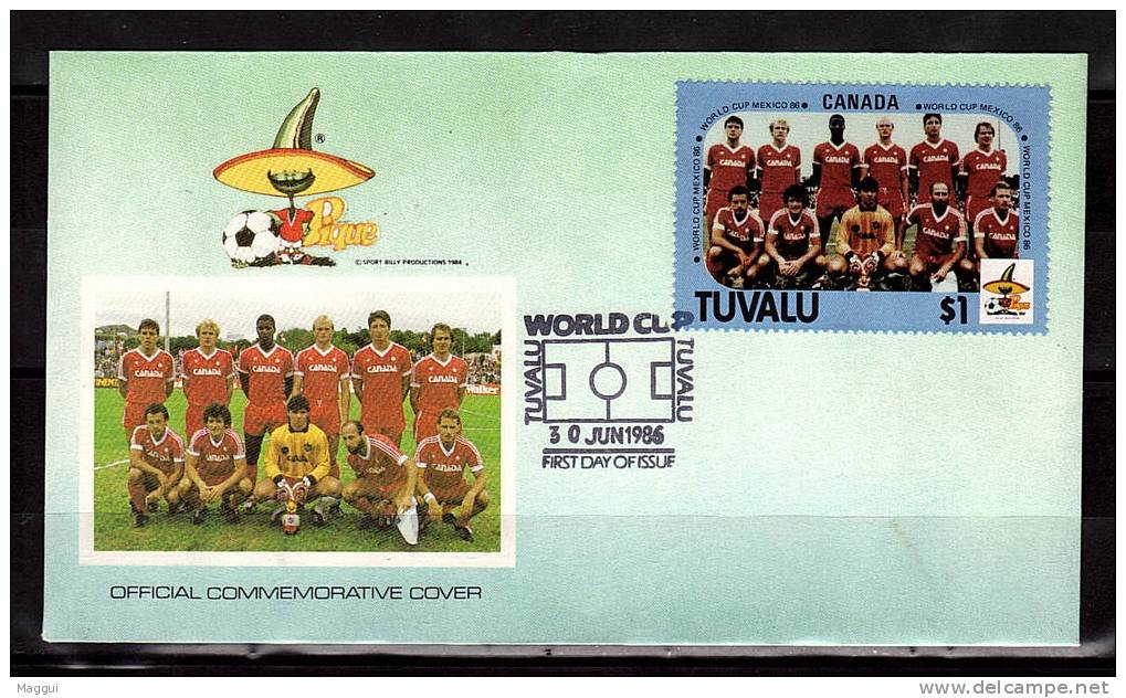TUVALU  FDC ( Canada ) Cover  Cup 1986  Football  Soccer Fussball - 1986 – México