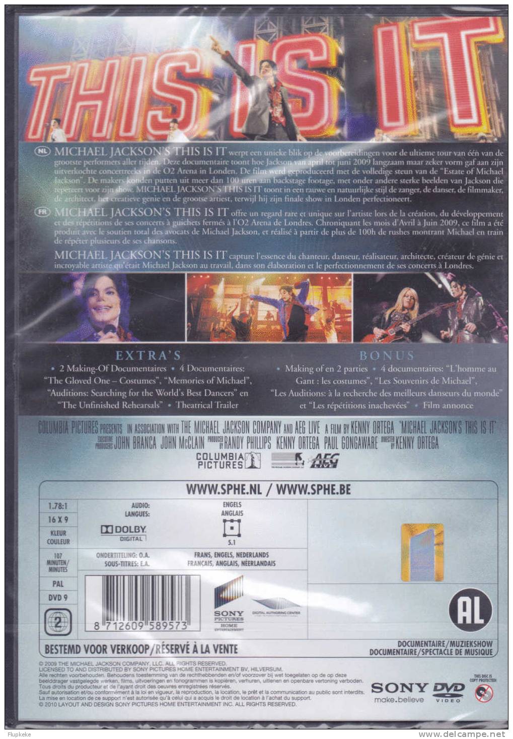 Dvd Zone 2 Michael Jackson´s This Is It - Concerto E Musica