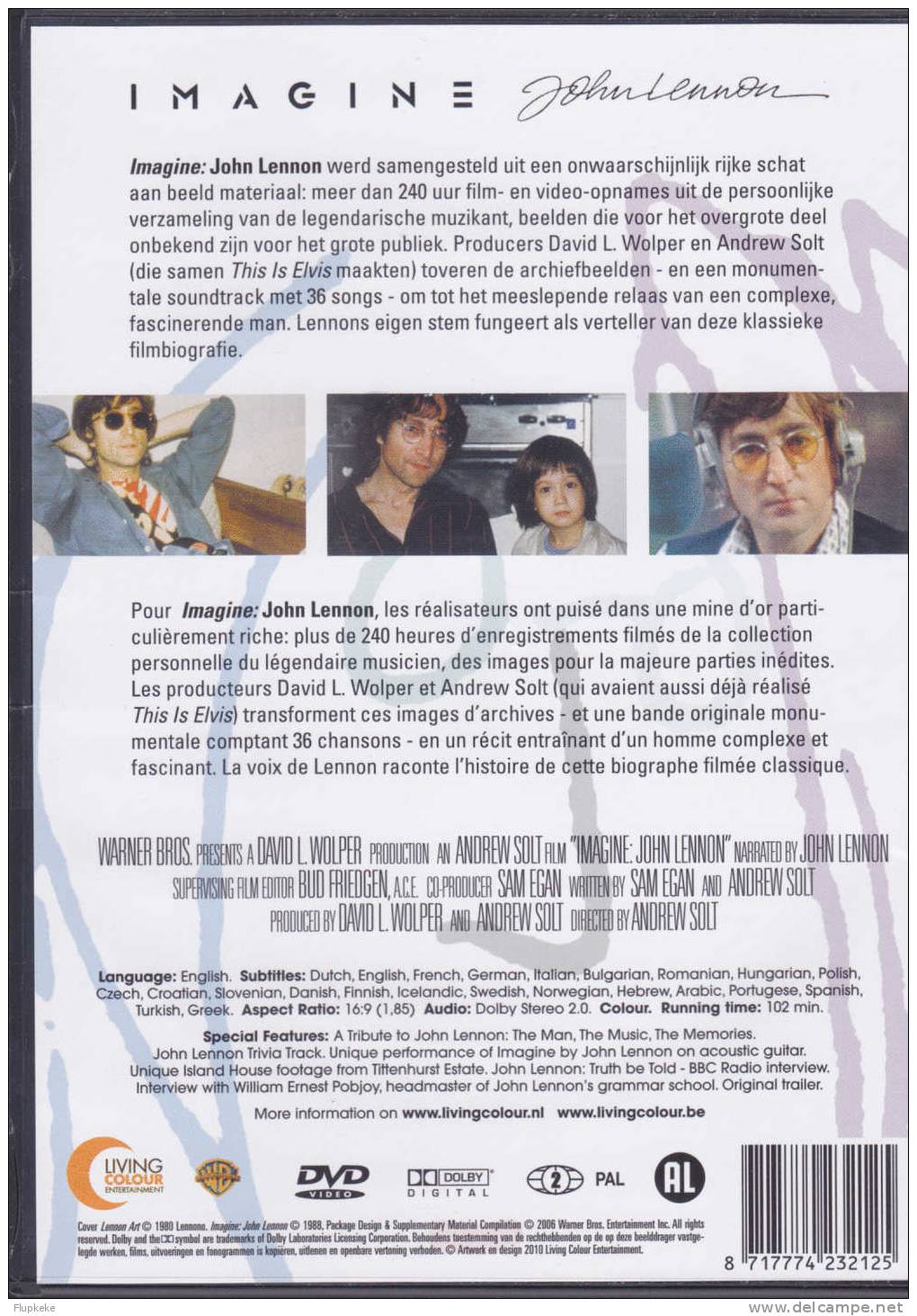 Dvd Zone 2 Imagine John Lennon 2 Disc Special Edition - Concert & Music