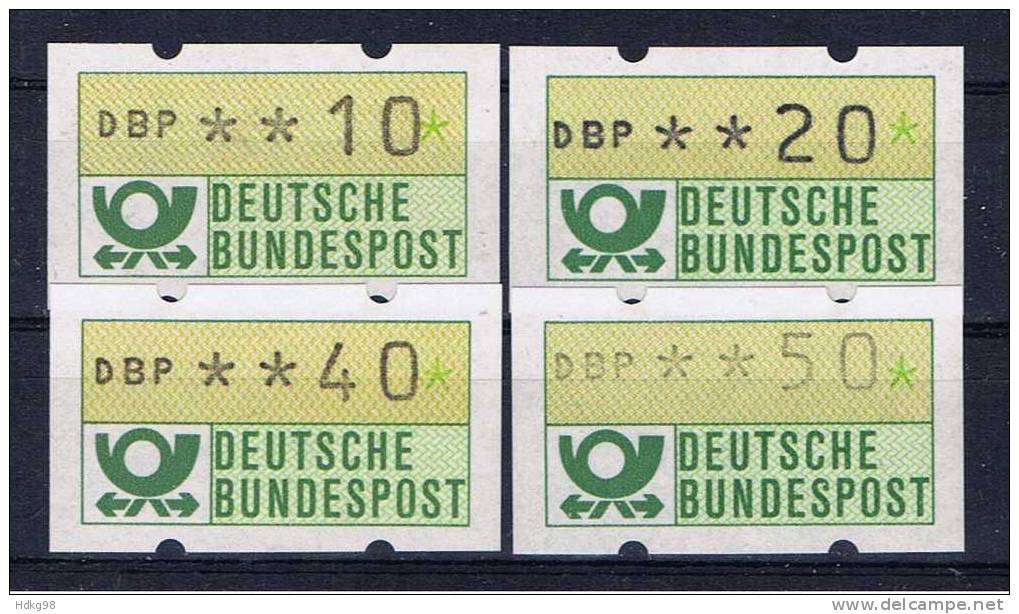 D Deutschland 1981 Mi 1 Mnh ATM 10, 20, 40, 50 Pfg - Machine Labels [ATM]