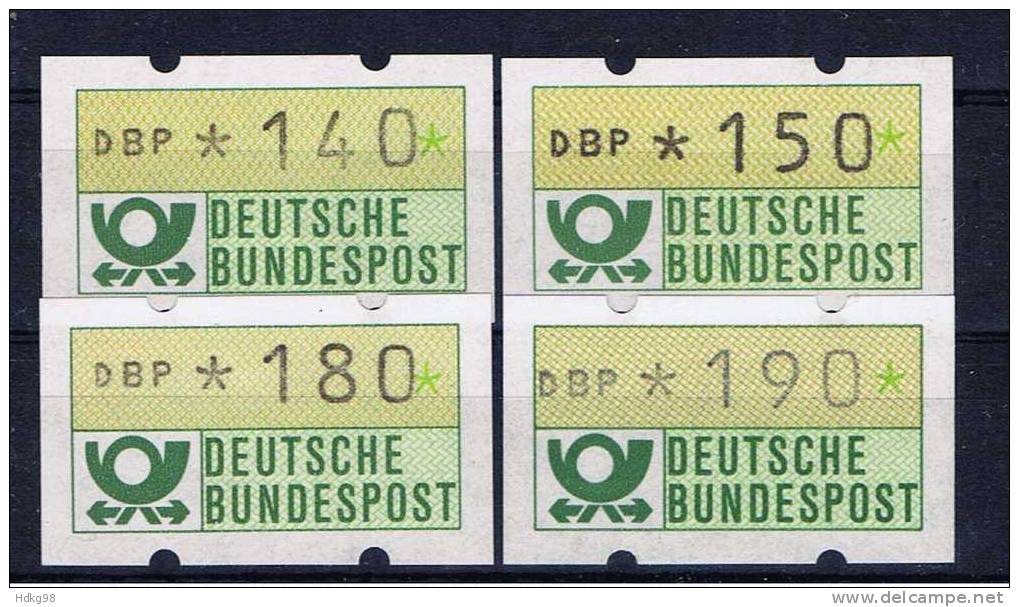 D Deutschland 1981 Mi 1 Mnh ATM 140, 150, 180, 190 Pfg - Machine Labels [ATM]