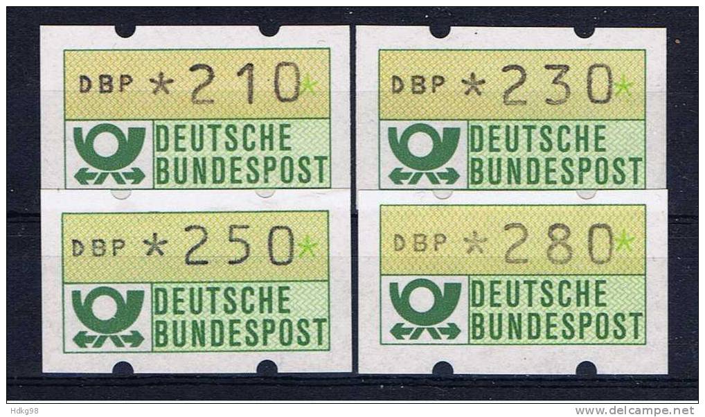 D Deutschland 1981 Mi 1 Mnh ATM 210, 230, 250, 280 Pfg - Machine Labels [ATM]