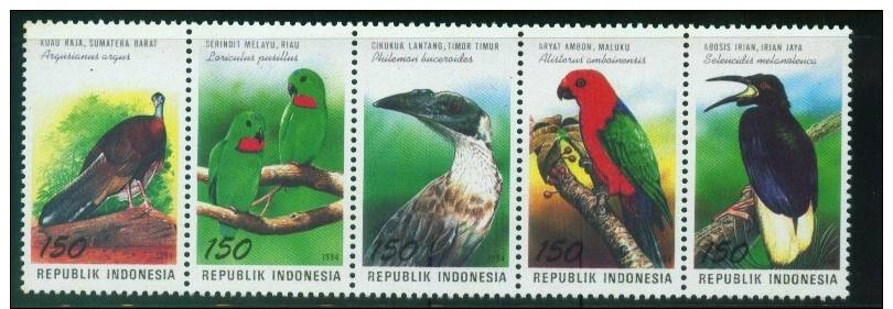 Indonesia  1994 Love Flora And Fauna, Birds 5v  Mnh - Spechten En Klimvogels