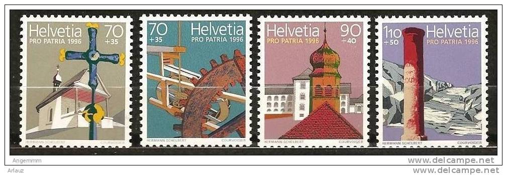 SUISSE.1996.POUR LA PATRIE: BIENS CULTURELS ET PAYSAGES. . YVERT N° 1505-1508 - Unused Stamps