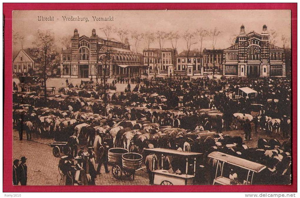 Utrecht.- Vredenburg, Veemarkt.  Marché Au Bêtail + Marchands De Crème Glace. - Utrecht