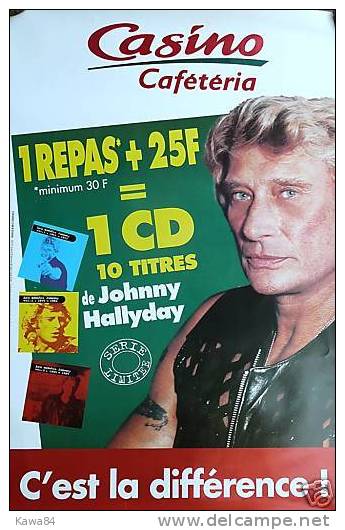 AFFICHE Johnny Hallyday " Géant Casino " - Affiches & Posters