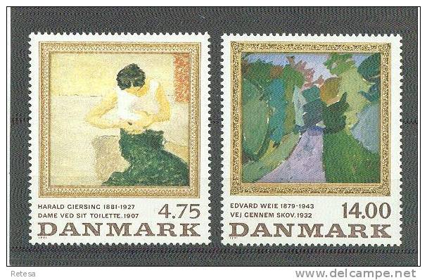 DENEMARKEN  DEENSE SCHILDERS   MODERNE KUNST  1991 ** - Unused Stamps