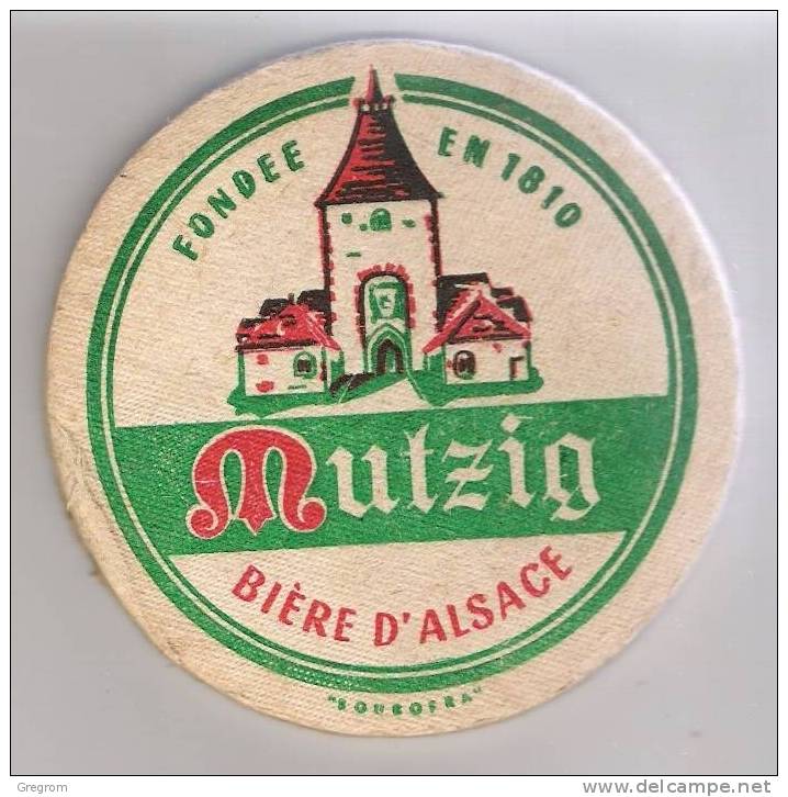 SOUS BOCK : Bière D´alsace Mutzig - Bierdeckel