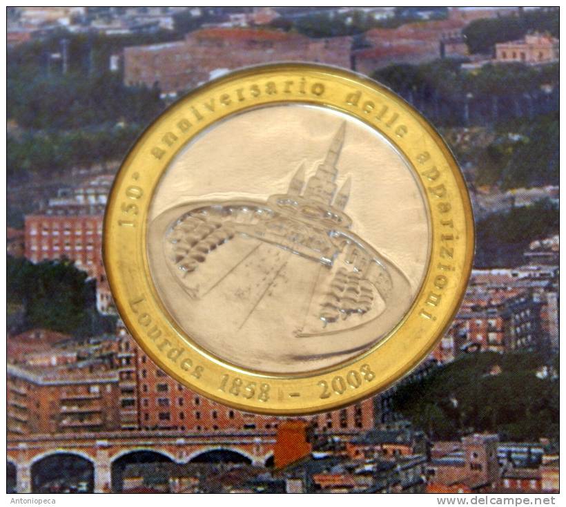 VATICANO FOLDER 2008 CENTENARIO APPARIZIONI LOURDES - MEDAGLIA - Otros & Sin Clasificación