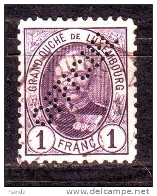 1891 Luxembourg    Mino R4 Perfin Official Stasmp - 1891 Adolphe Frontansicht