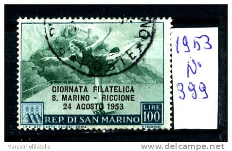 Francobollo Singolo - S.MARINO - -VIAGGIATO- USED -anno 1953. - Usati