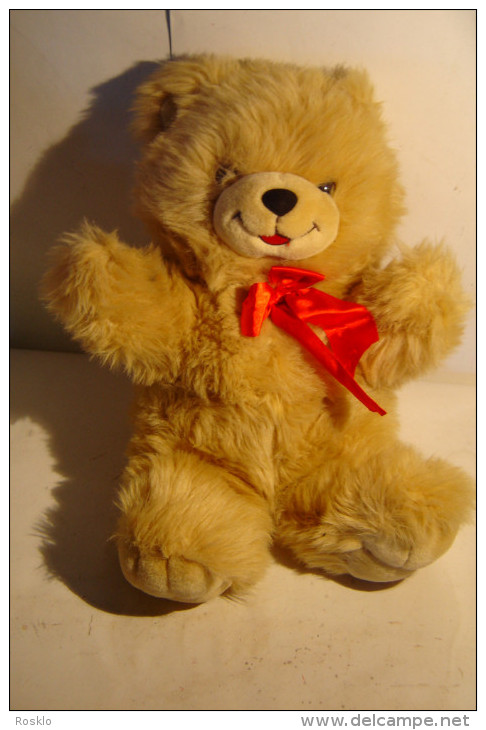 OURS  EN PELUCHE / BISSOUNOURSE  TRES BEL  ETAT FONCTIONNEL / HT 30CM - Ours