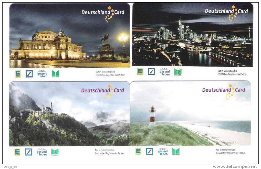 Germany - Set Of 4 Deutschland Cards - Treuekarten - Cartes De Fidélité - Membership Cards - Treuekarten