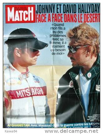 AFFICHE Johnny Hallyday / David Hallyday " Paris Match " - Affiches & Posters