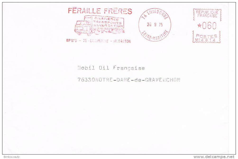 Frankreich - France - 1874 - Freistempel - Meter Mark - Feraille Freres 1975 - Vrachtwagens