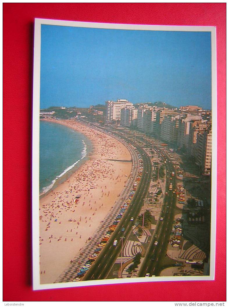 CPM-BRESIL-BRASIL-RIO DE JANEIRO-PRAIA DE COPACABANA-LA PLAGE DE COPACABANA-PHOTO RECTO /VERSO-VOYAGEE-CARTE EN BON ETAT - Copacabana