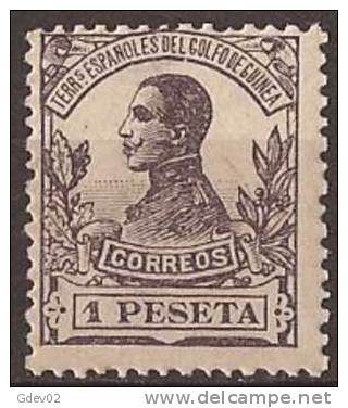GUI95-LA300.Guinee.GUINEA   ESPAÑOLA..Alfonso Xlll.1913. (Ed 95**) Sin Charnela.MUY BONITO - Ifni