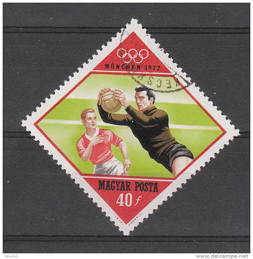 Ungheria   -   Parata Di Portiere . Goalkeeper Football Blocking - Used Stamps