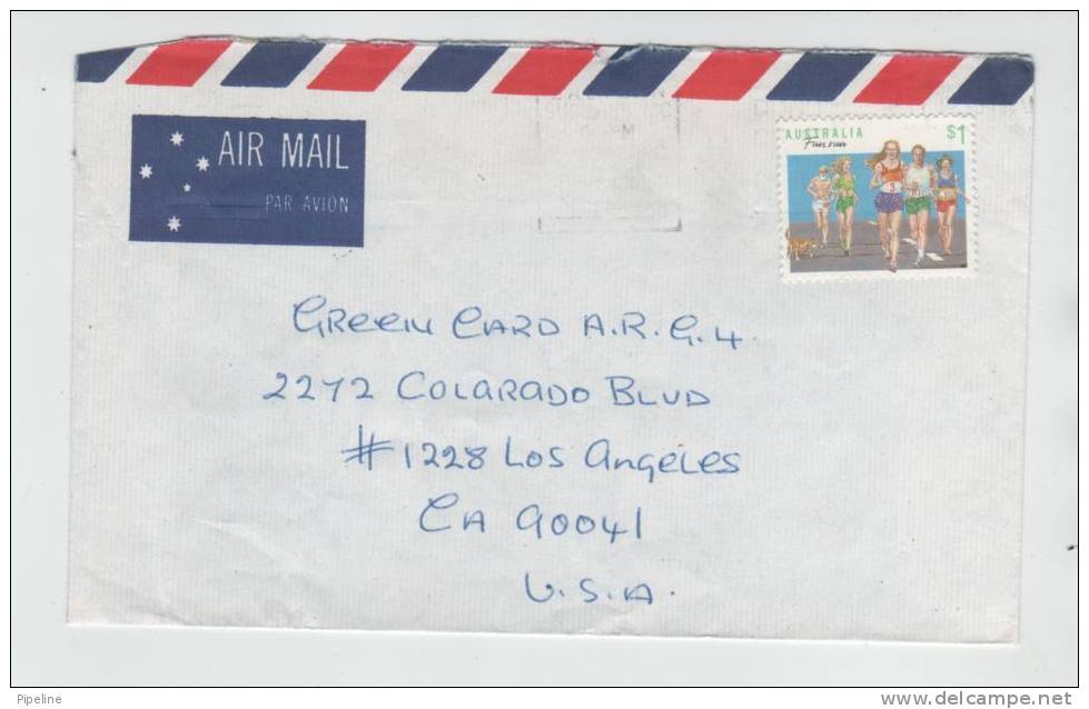 Australia Air Mail Cover Sent To USA - Covers & Documents