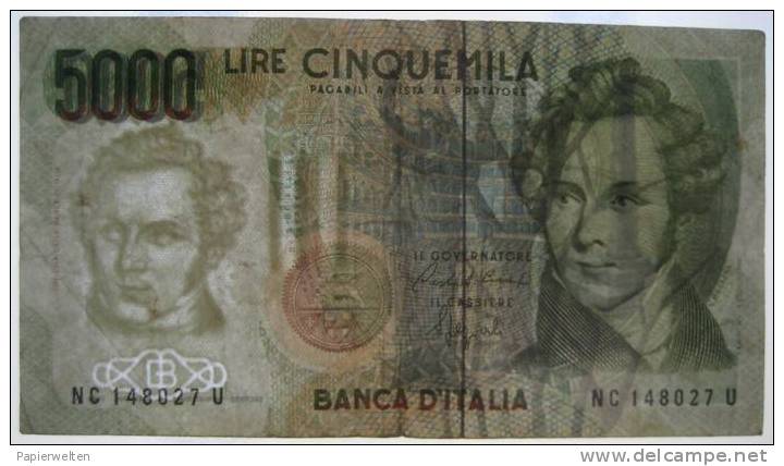 5000 Lire 1985 (WPM 111b) - 5000 Liras