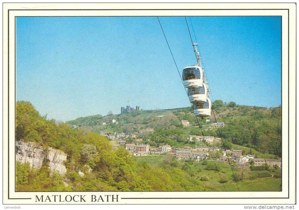 Britain United Kingdom - Matlock Bath, Cable Cars & Riber Castle - Unused Postcard [P2028] - Derbyshire