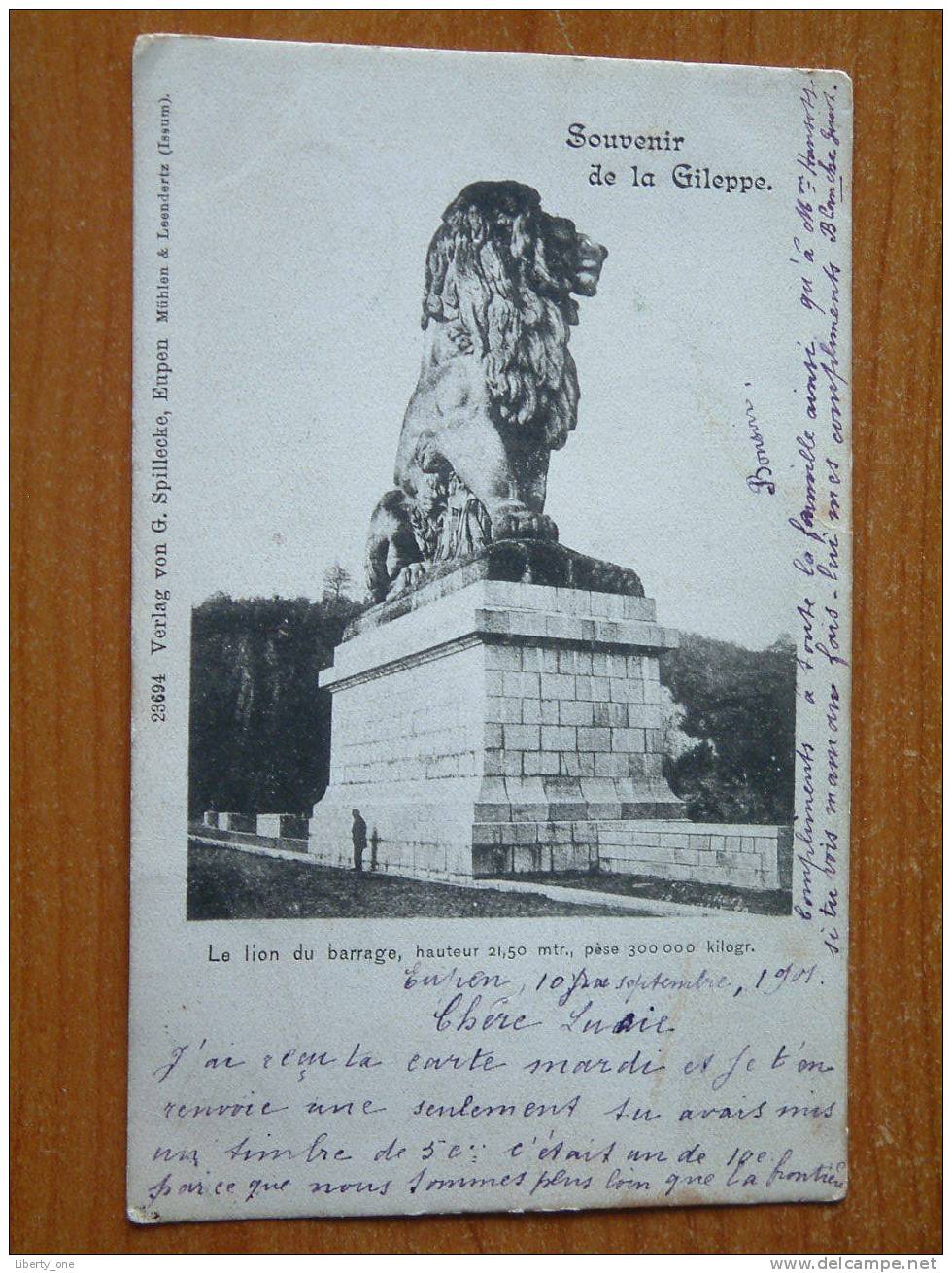 Souvenir De La GILEPPE / Anno 1901 ( Zie Foto´s Voor Details ) !! - Jalhay