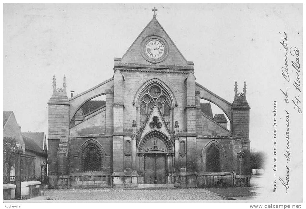 60- MOUY- Eglise Vue De Face-( XII°siècle) -Précurseur- - Mouy