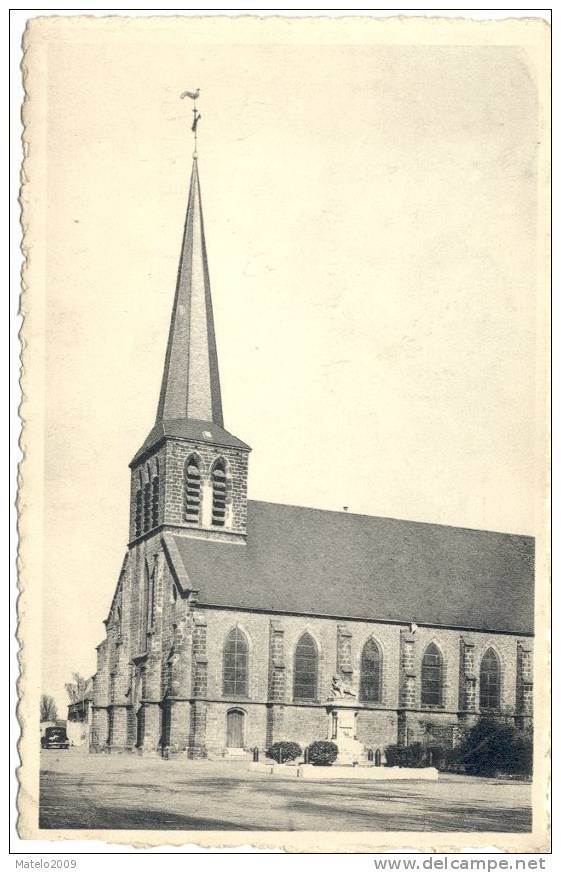 TERTRE (7333)  L 'église Et Monument - Saint-Ghislain