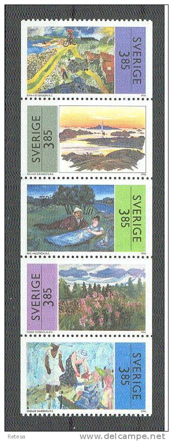 ZWEDEN  SCHILDERIJEN  ZOMER 1996 ** - Unused Stamps