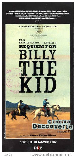 Depliant "Requiem For Billy The Kid" De Anne Feinsilber - Bioscoopreclame