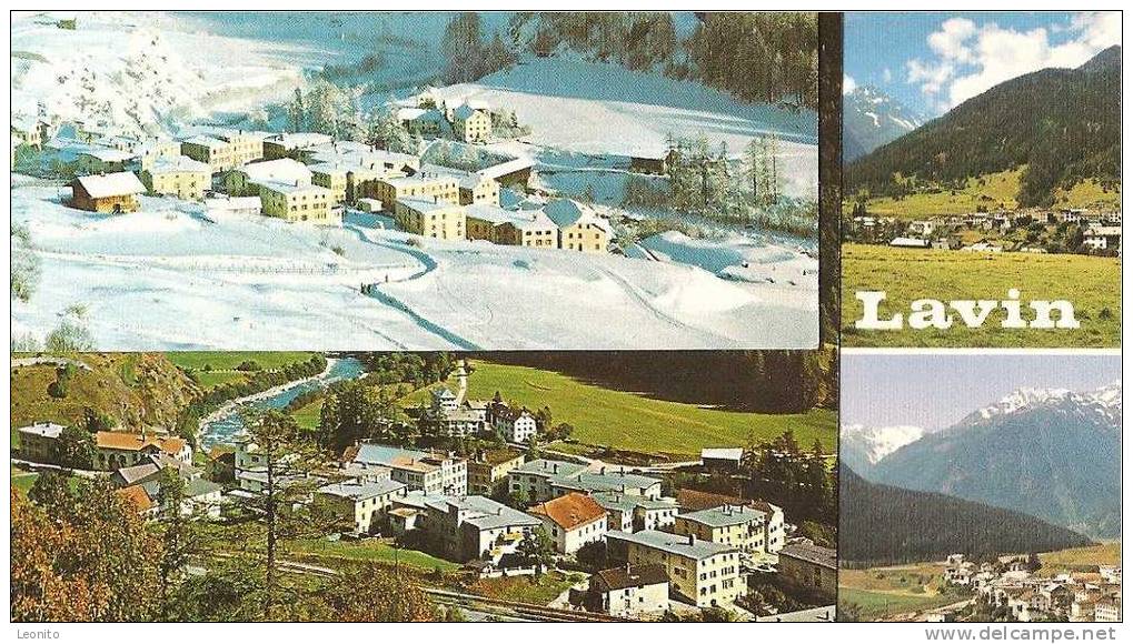 Lavin Unter-Engadin 4 Ansichtskarten - Lavin