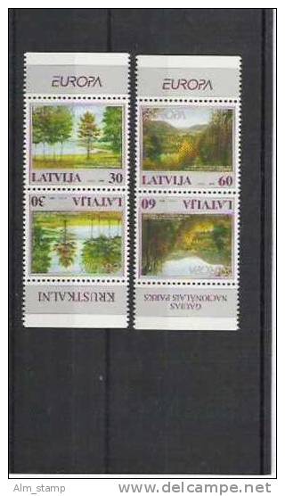 1999 Lettland  Mi. 496-7 ** MNH Téte-béche Europa - 1999