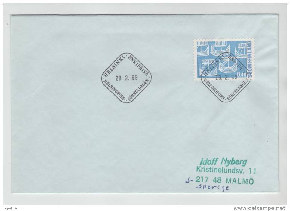 Finland FDC 28-2-1969 Nordic Co-operation Sent To Sweden - FDC