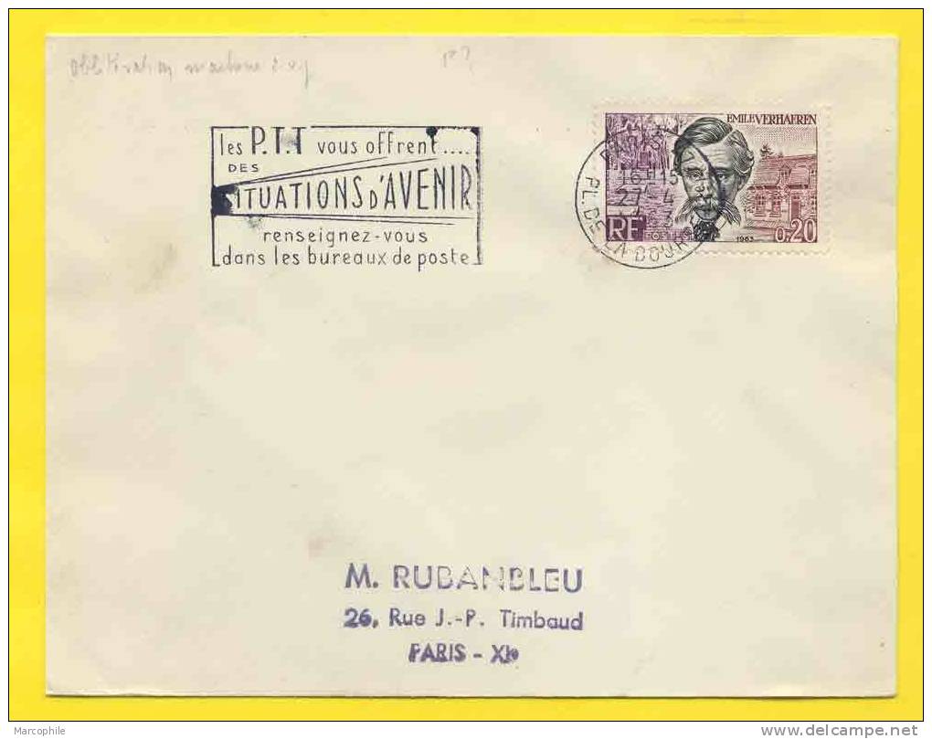 FRANCE / 1963 VERHAEREN # 1383 ENVELOPPE FDC & SECAP (ref 519) - Brieven En Documenten