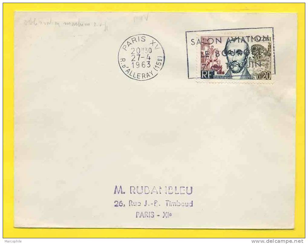 FRANCE - AVIATION / 1963 MAZZINI  # 1384 ENVELOPPE FDC  & SECAP (ref 517) - Brieven En Documenten