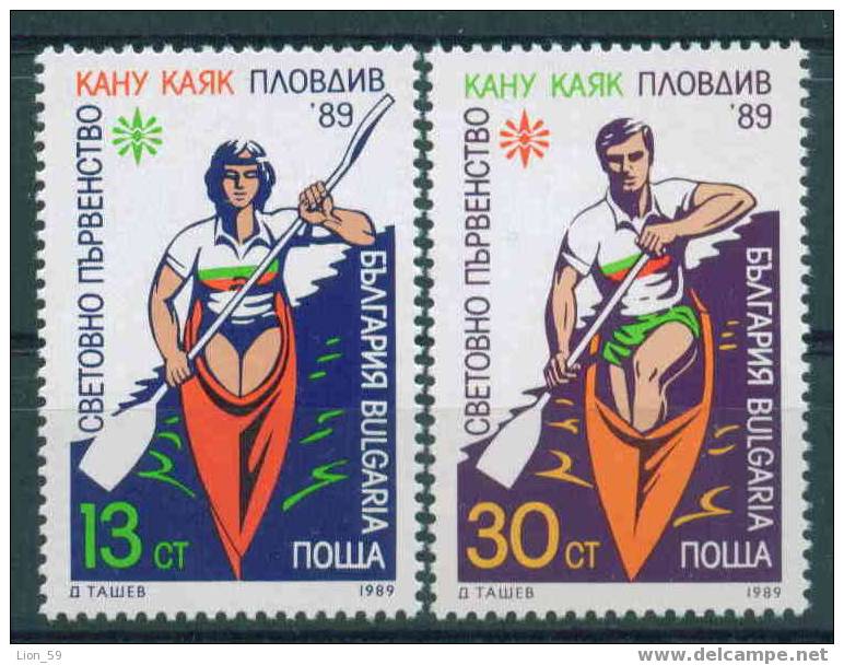 + 3790 Bulgaria 1989 Sports >  Canoe Kanu Canoa  > Canoeing And Kayak Championships ** MNH - Canoe