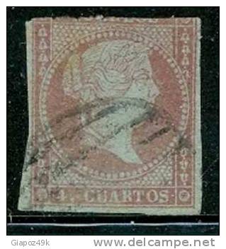 SPAGNA  - 1855  - REGNO  -  ISABELLA  II  -  N. 35  Usato - Cat. 1,50 -  Lotto N. 66 - - Usati