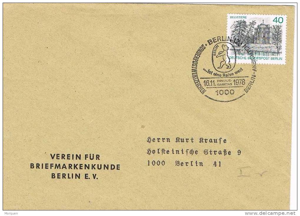 Carta BERLIN (Alemania Berlin) 1978. Sonder Post Wertzeichen. Oso Berlin - Covers & Documents