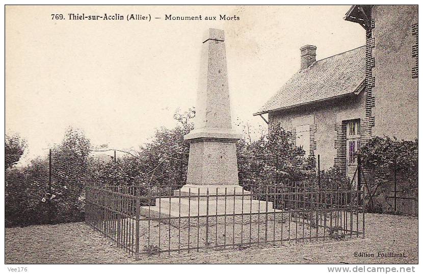 THIEL-sur-ACOLIN(03) / Monument Aux Morts - Autres & Non Classés