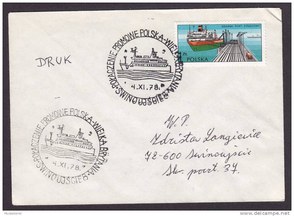 Poland Promowe Polska-Weika Brytania Special Cancel Cover 1978 Ship Schiff - Covers & Documents