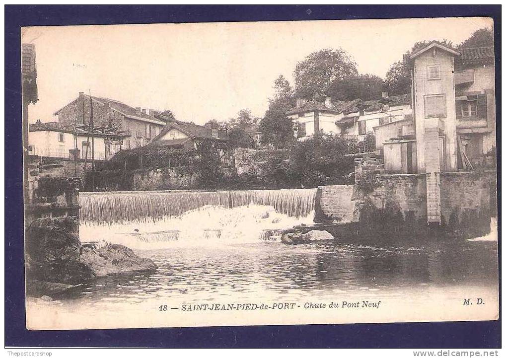 CPA 64 SAINT JEAN PIED DE PORT CHUTE DU PONT NEUF MORE CHEAP SAINT JEAN PIED DE PONT & FRANCE FOR SALE @1 EURO O - Saint Jean Pied De Port