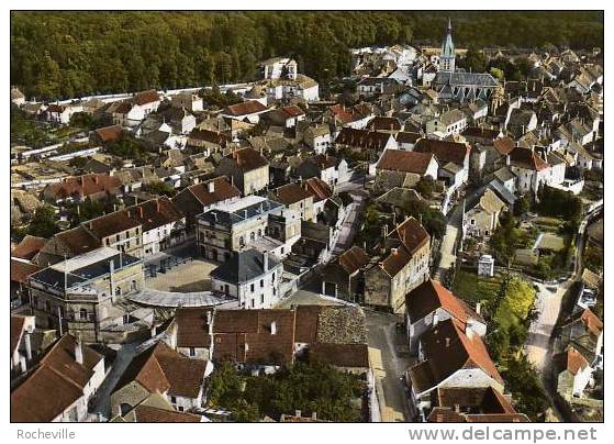 52- Chateauvillain-Vue Générale Aérienne- Carte écrite En 1980- - Chateauvillain