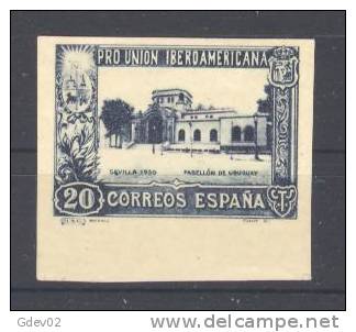 ES571SDBH-LB185.Spain.PABELLON   DE URUGUAY.PRO UNION IBEROAMERICANA 1930 (Ed 571s**) Nuevo,sin Charnela.RARO - Nuevos